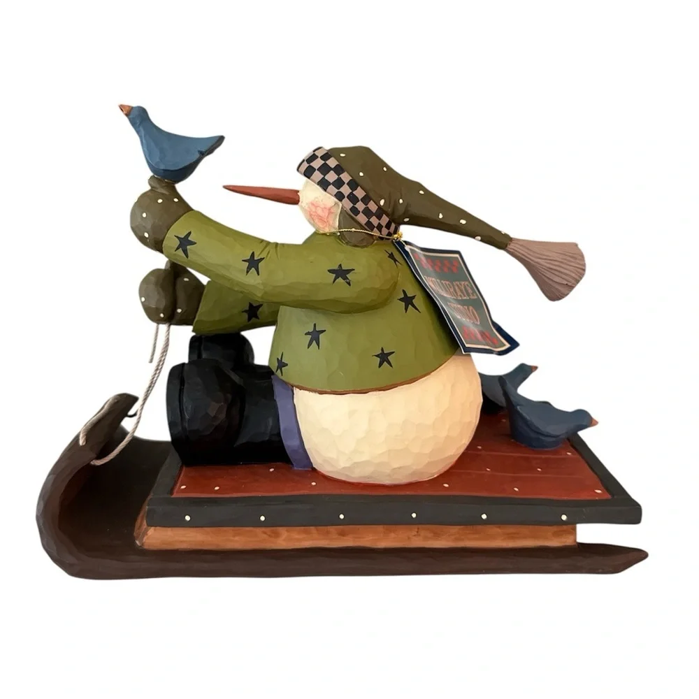 Williraye Studio Snow Easy Rider Coynes Company WW2569 Snowman Bird Figurine New